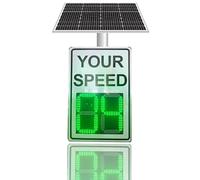 Segnale radar con limite di velocità alimentato a energia solare, applicabile a strade con limite di velocità e autostrade