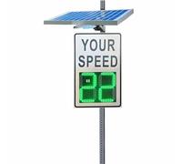Segnale radar di velocità - Alimentazione solare integrata, display, for autostrade, strade a velocità limitata con accessori(A,20 * 27in)