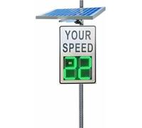 Segnale radar di velocità - Alimentazione solare integrata, display, for autostrade, strade a velocità limitata con accessori(A,24 * 35in)