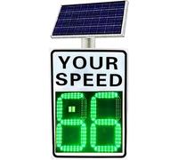 Segnale radar solare per il rilevamento della velocità con display a LED per autostrade e strade a limite di velocità, giallo, 600 mm x 900 mm