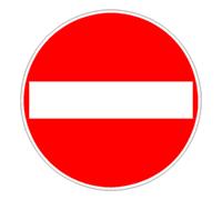 Segnale senso vietato cartello stradale a disco diametro 60 cm