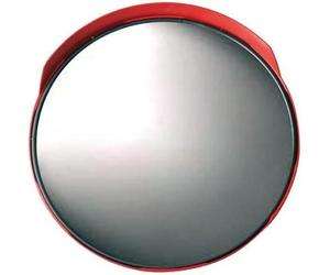 SEGNALE SPECCHIO PARABOLICO STRADALE D 60 INFRANGIBILE CON VISIERA ROSSO (31362)