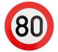 Segnale Stradale 80 Km/H Scudo 600 MM Ø Cartello per Compleanno Verkehrszeichen
