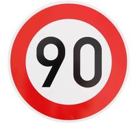 Segnale Stradale 90 Km/H Scudo 600 MM Ø Cartello per Compleanno Verkehrszeichen