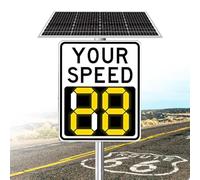 Segnale stradale a LED con radar ad energia solare per il rilevamento del | Limitatore di velocità regolabile, copre quattro corsie, progettato per autostrade e strade con limite di velocità, unità
