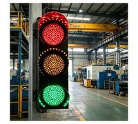 Segnale stradale a LED da 8 pollici, semaforo a 3 luci, robusto alloggiamento for PC for autostrade e strade private(Dc12v)