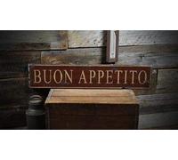 Segnale stradale Buon Appetito in metallo 196 per interni ed esterni, 40,6 x 10,2 cm