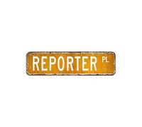 Segnale stradale da giornalista, regalo per la professione di reporter, in alluminio, 7,6 x 30,5 cm, personalizzabile, resistente alle intemperie, in stagno, per casa, bar, pub, garage, strada, grotta