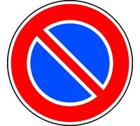 SEGNALE STRADALE DI DIVIETO DI SOSTA Ø 60, FIG. 74 con bulloneria