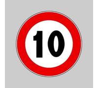 SEGNALE STRADALE FIG 50 LIMITE MASSIMO DI VELOCITA 10 km/h Ø 60 cm