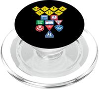 Segnale stradale giapponese, simbolo di avvertimento del traffico giapponese grafico PopSockets PopGrip per MagSafe