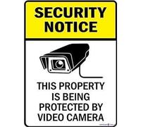 Segnale stradale Indicazione segnale di avvertimento Yard Fence Garage Decorative Security Notice Property Is Being Protected By Video Camera Wall Art Outdoor Indoor 30,5 x 20,3 cm Nuovo alluminio
