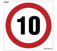 Segnale stradale limite di velocità 10 30X30 LIBRES POLSKA SP