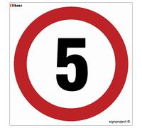 Segnale stradale limite di velocità 5 30X30 LIBRES POLSKA SP