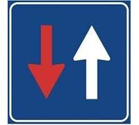 Segnale targa 60x60 diritto di precedenza nei sensi unici alternati fig.45