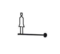 Segnaletica Creativa for Bagni for Uomini E Donne Per Spazi Pubblici | Segnaletica 3D Toilette pubblica Targa for porta in metallo appesa sul lato del bagno Targa for WC WC(Women)