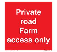 Segnaletica di accesso alla fattoria su strada privata - 85x85mm - S85