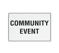 Segnaletica di avvertimento di alluminio riflettente del metallo di alluminio del segno di evento della comunità 12 x 8 pollici con il simbolo per uso all'aperto dell'interno