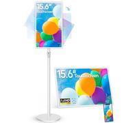 Segnaletica digitale da 15,6 pollici con batteria da 1000 mAh, display pubblicitario touchscreen capacitivo, supporto regolabile, monitor LCD commerciale Android 11 con riproduzione automatica