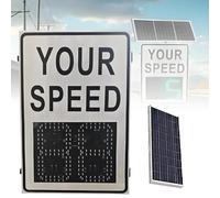 Segnaletica digitale radar per il limite di velocità, alimentata a energia | Display di feedback radar, robusto involucro metallico, dimensioni 50 x 70 cm, adatto per l'uso come promemoria della