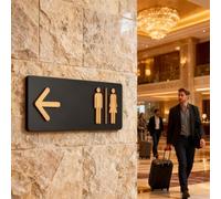 Segnaletica direzionale per bagno in acrilico, per ufficio, casa, ristorante pubblico, lavanderia, centro commerciale, hotel