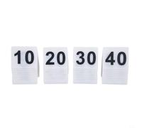 Segnaletica in acrilico per una numerazione efficiente dei tavoli nelle aree da pranzo, include 20 o 40 cartelli numerati da 1 a 40 o da 1 a 20 (bianco 1-40)