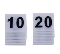 Segnaletica in acrilico per una numerazione efficiente dei tavoli nelle aree da pranzo, include 20 o 40 cartelli numerati da 1 a 40 o da 1 a 20 (bianco)