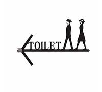 Segnaletica per bagni, Cartello for porta del bagno, freccia guida for WC, cartelli in acrilico(B Left)