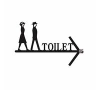 Segnaletica per bagni, Cartello for porta del bagno, freccia guida for WC, cartelli in acrilico(B Right)