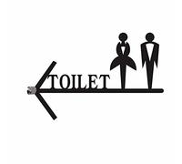 Segnaletica per bagni, Cartello for porta del bagno, freccia guida for WC, cartelli in acrilico(C Left)