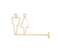 Segnaletica per bagni, Cartello for WC maschile e femminile da 20,7 x 32 cm, segnaletica for bagni di hotel, for pubblici, guida al logo(D,Men and Women)