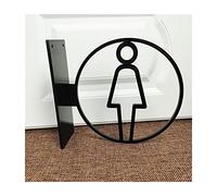 Segnaletica per bagni, Targa for WC in acrilico, 3D, montaggio laterale, adesivo for porta, for bagno uomo e donna(2)