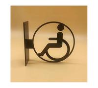 Segnaletica per bagni, Targa for WC in acrilico con montaggio laterale 3D, adesivo for porta, for bagno uomo e donna(Sign 4)