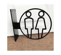 Segnaletica per bagni, Targa for WC in acrilico con montaggio laterale 3D, adesivo for porta, for bagno uomo e donna(Sign 3)