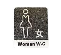 segnaletica per bagni, Targa WC in acrilico multicolore, dimensioni multiple(D,12x14cm)