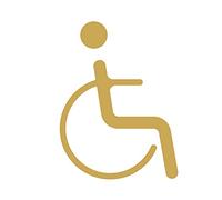 Segnaletica per bagni, Targhe for porta del bagno for uomo e donna, for hotel, for uso domestico, indicatore for WC, 1 pezzo(Disabled Sign)