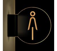 Segnaletica per bagno, 8 Inch Round Bathroom Signs for The Office, Business or Home, Door or Wall