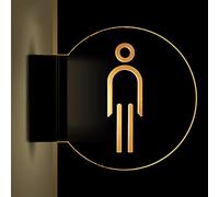 Segnaletica per bagno, 8 Inch Round Bathroom Signs for The Office, Business or Home, Door or Wall