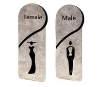 Segnaletica per bagno, Acrylic Raised Identification Icons, for Offices, Businesses, and Restaurants, 4.3 * 11.8 Inch