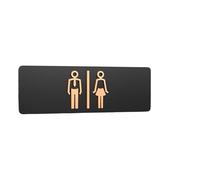 Segnaletica per bagno con uomini e donne, per bagno pubblico, guida per hotel a sinistra e destra per bagno per ufficio (colore 03,24 x 8 cm)