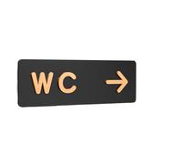 Segnaletica per bagno con uomini e donne, per bagno pubblico, guida per hotel a sinistra e destra per bagno per ufficio (colore 05,24 x 8 cm)