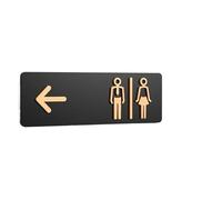 Segnaletica per bagno con uomini e donne, per bagno pubblico, guida per hotel a sinistra e destra per bagno per ufficio (colore 06,24 x 8 cm)