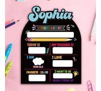 Segnaletica per il primo e l'ultimo giorno di scuola, con nome personalizzabile, ideale come regalo per l'inizio dell'anno scolastico e la laurea all'asilo e alla prima elementare