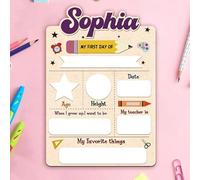Segnaletica per il primo e l'ultimo giorno di scuola, con nome personalizzabile, ideale come regalo per l'inizio dell'anno scolastico e la laurea all'asilo e alla prima elementare