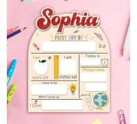 Segnaletica per il primo e l'ultimo giorno di scuola, con nome personalizzabile, ideale come regalo per l'inizio dell'anno scolastico e la laurea all'asilo e alla prima elementare