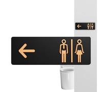 segnaletica per la direzione del bagno, resistente alla temperatura, a sinistra e a destra, da parete per centri commerciali, edifici, hotel, ristoranti e caffetterie