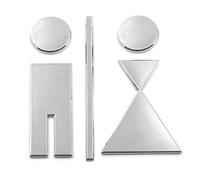 Segnaletica per servizi igienici, Cartelli for porta del bagno con adesivo acrilico for uomo e donna