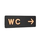 Segnaletica per servizi igienici Semplici cartelli for il bagno di uomini e donne, WC, guida ai servizi igienici pubblici, indice dei segni dell'hotel, segno richiesta del a sinistra destra(5,30x10cm)