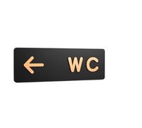 Segnaletica per servizi igienici Semplici cartelli for il bagno di uomini e donne, WC, guida ai servizi igienici pubblici, indice dei segni dell'hotel, segno richiesta del a sinistra destra(4,30x10cm)