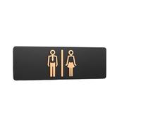 Segnaletica per servizi igienici Semplici cartelli for il bagno di uomini e donne, WC, guida ai servizi igienici pubblici, indice dei segni dell'hotel, segno richiesta del a sinistra destra(3,30x10cm)